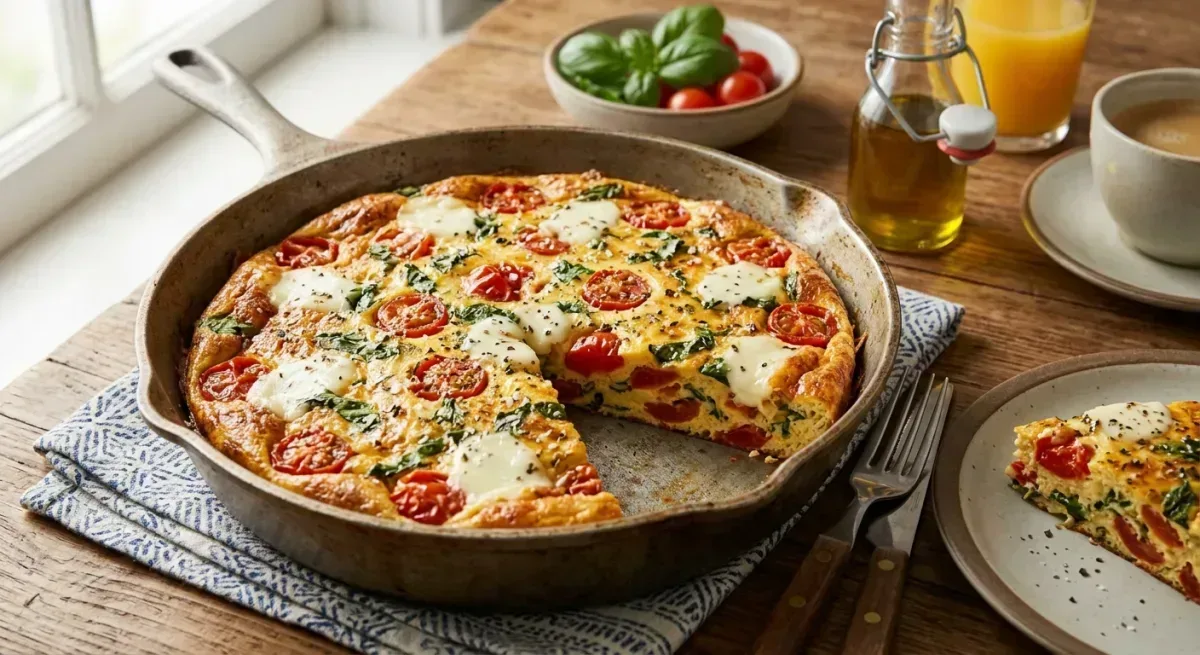 Italian Savory Tomato and Basil Breakfast Frittata